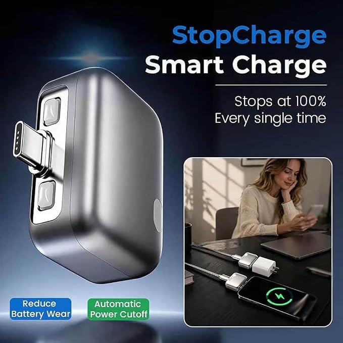 Smart Auto-Stop Charging Adapter, Type-C, 140W Fast Charging & Auto Eject Protection